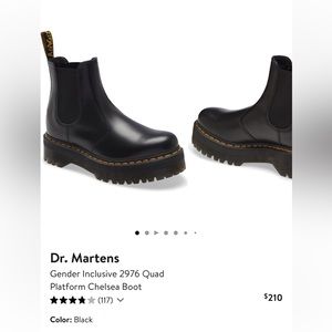 Dr. Martens gender inclusive 2976 quad platform chelsea boot